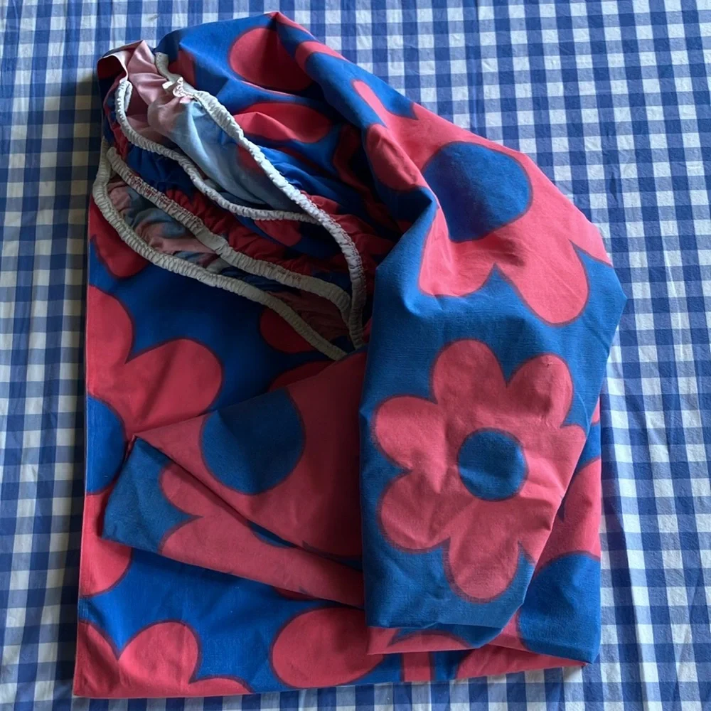 Cannon Royal Family Sunflower vintage mod floral twin fitted sheet